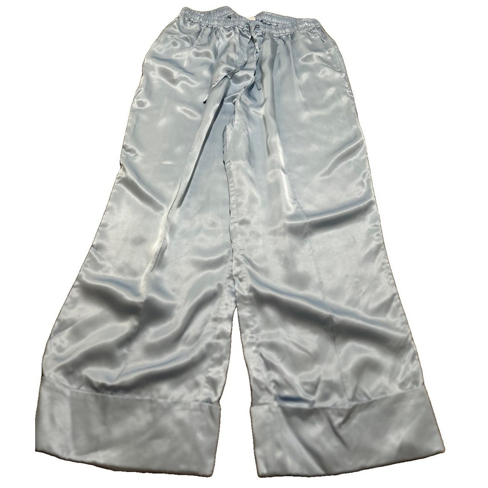 Sleeper Anthropologie Women's One Size Pajama Pants Light Blue Silky Feeling